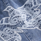 Elysia Lace-Embroidered Wide-Leg Jeans