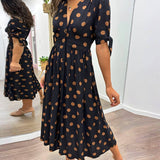 NORIA | Robe Élégante à Pois – Intemporelle, Féminine et Pleine de Charme