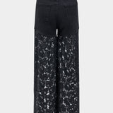 Valeria Lace-Detail High-Waisted Jeans