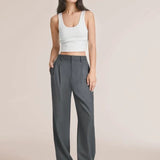Vista Lane Tailored Wide-Leg Pants