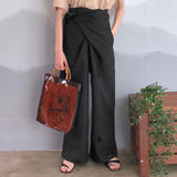 Arlowe Wrap Waist Wide-Leg Pants