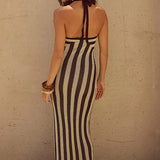 Soleil Stripe Crochet Maxi Dress