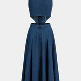 Luxe Avenue Denim Midi Dress