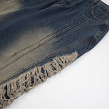 Rebel Shred Contrast Fringe Jeans