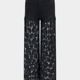 Valeria Lace-Detail High-Waisted Jeans