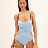 Azure Tide One-Piece Swimsuit
