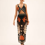 Palm Cove Sheer Cover-Up Skirt And Swim Suit