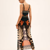 Palm Cove Sheer Cover-Up Skirt And Swim Suit