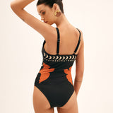 Palm Cove Sheer Cover-Up Skirt And Swim Suit