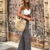 Capri Geo Print Flared Pants