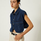 Harper Denim Cropped Shirt