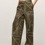Luna Abstract Print Wide Leg Pants