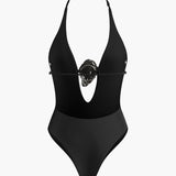 Noir Empress Plunge Swimsuit