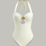 Soleil Halter Cutout Swimsuit