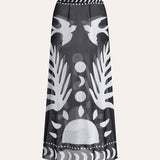 Palm Cove Sheer Cover-Up Skirt And Swim Suit