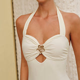 Soleil Halter Cutout Swimsuit