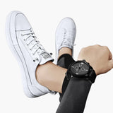 Men's lace-up baskets with flat sole