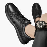 Men's lace-up baskets with flat sole