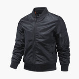 Men's Bomber Jacket with Ribbed Collar