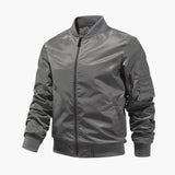 Men's Bomber Jacket with Ribbed Collar