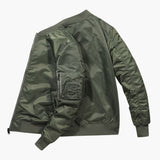 Men's Bomber Jacket with Ribbed Collar