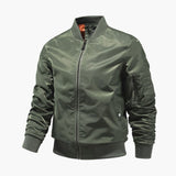 Men's Bomber Jacket with Ribbed Collar
