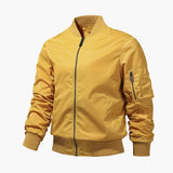 Men's Bomber Jacket with Ribbed Collar