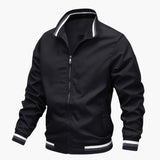 Men's Bomber Jacket with Striped Collar