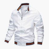 Men's Bomber Jacket with Striped Collar