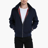 Men's Bomber Jacket with Ribbed Hem
