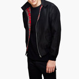 Men's Bomber Jacket with Ribbed Hem