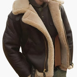 Men's aviator jacket with sherpa lining