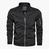 Men's bomber jacket with ribbed collar