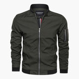 Men's bomber jacket with ribbed collar