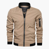 Men's bomber jacket with ribbed collar