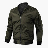Men's bomber jacket with zipper closure