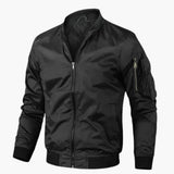 Men's bomber jacket with zipper closure