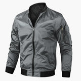 Men's bomber jacket with zipper closure