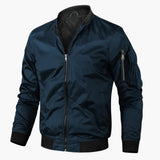 Men's bomber jacket with zipper closure