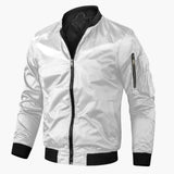 Men's bomber jacket with zipper closure