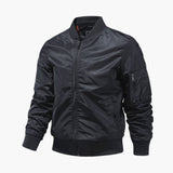 Men's bomber jacket with pocket on sleeve