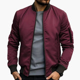 Men's bomber jacket with zippered pocket