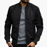 Men's bomber jacket with zippered pocket