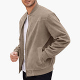 Men's bomber jacket with ribbed cuffs