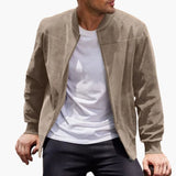 Men's bomber jacket with ribbed cuffs
