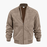 Men's bomber jacket with ribbed cuffs