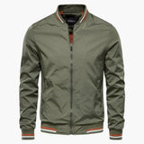 Classic men's bomber jacket with ribbed finishes