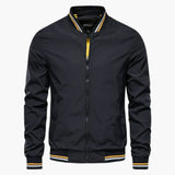 Classic men's bomber jacket with ribbed finishes