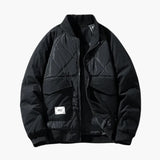 Men's zip-up bomber jacket with flap pockets