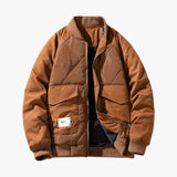 Men's zip-up bomber jacket with flap pockets